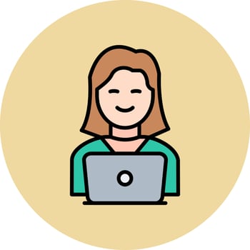 Working Woman Vector Icon