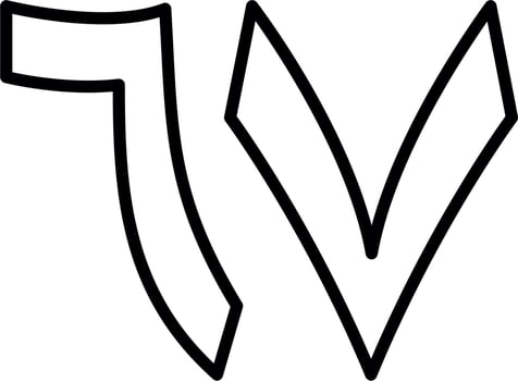 Arabic Number Sixty Seven Vector Icon