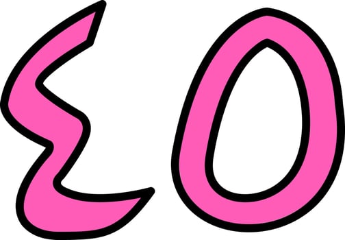 Arabic Number Forty Five Vector Icon