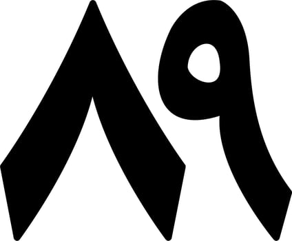 Arabic Number Eighty Nine Vector Icon