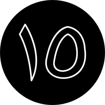 Arabic Number Fifteen Vector Icon