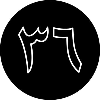 Arabic Number Thirty Six Vector Icon