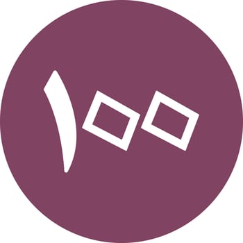Arabic Number Hundred Vector Icon