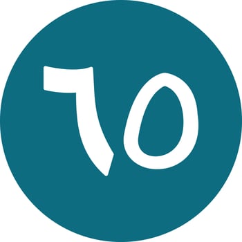 Arabic Number Sixty Five Vector Icon