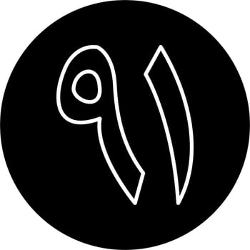 Arabic Number Ninety One Vector Icon