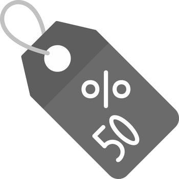 50 Percent Vector Icon