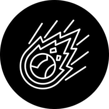Meteor Vector Icon