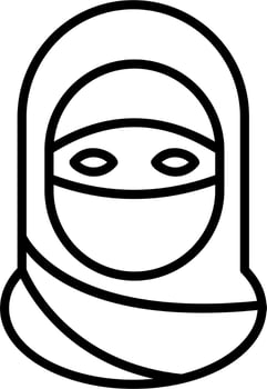 Niqab Vector Icon