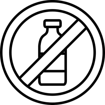 No Alcohol Vector Icon
