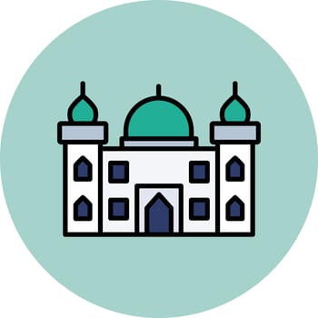 Nabawi Mosque Vector Icon