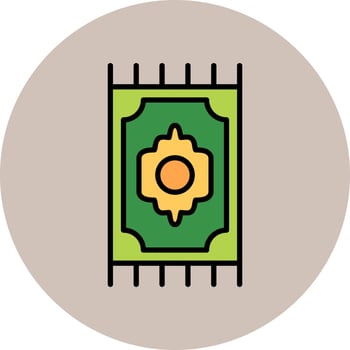 Prayer Mat Vector Icon