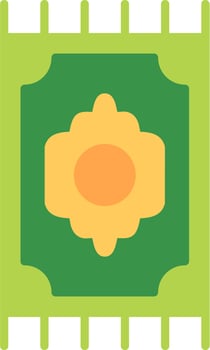 Prayer Mat Vector Icon