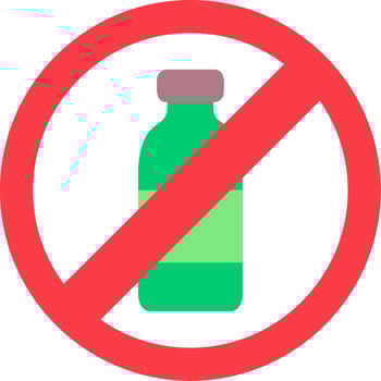 No Alcohol Vector Icon