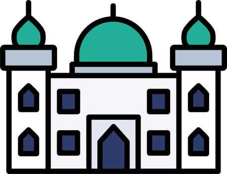 Nabawi Mosque Vector Icon