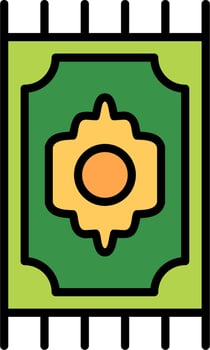 Prayer Mat Vector Icon