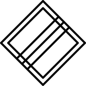 End Of Priority Road Vector Icon