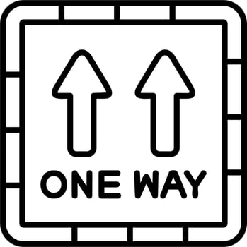 One Way Vector Icon