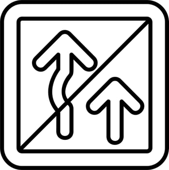 No Overtaking Vector Icon