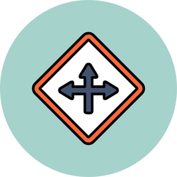 Intersection Vector Icon