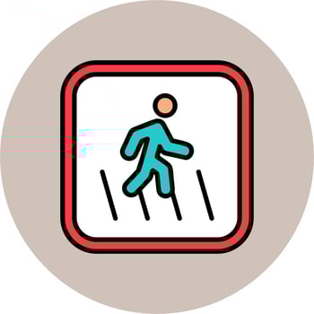Road Cross Vector Icon