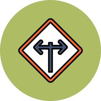 Intersection Vector Icon