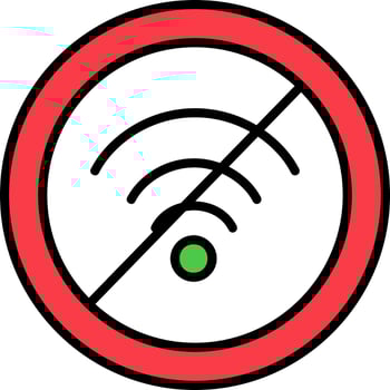 No Wifi Vector Icon