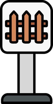 Guarded Level Crossing Vector Icon