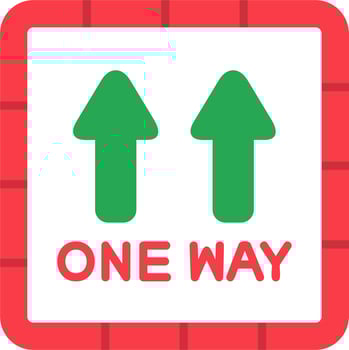 One Way Vector Icon