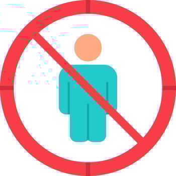 No Entry Vector Icon