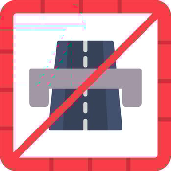 End Motorway Vector Icon