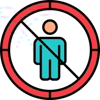 No Entry Vector Icon