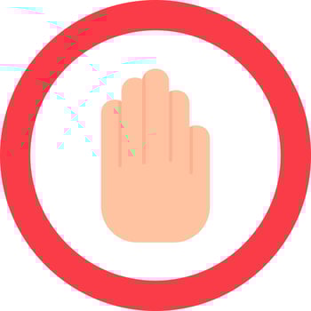 No Entry Vector Icon