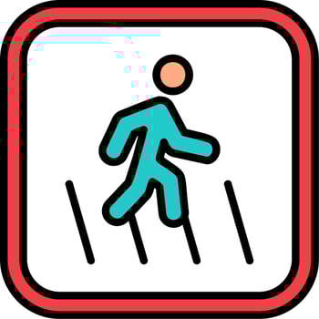 Road Cross Vector Icon