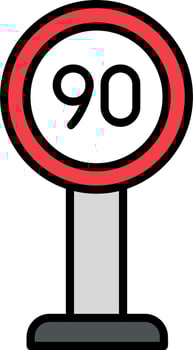 Speed Limit Vector Icon