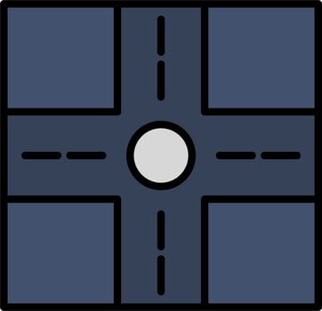Crossroad Vector Icon