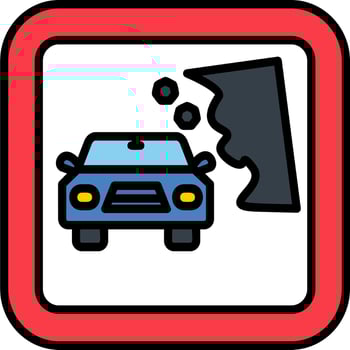 Falling Rocks Vector Icon