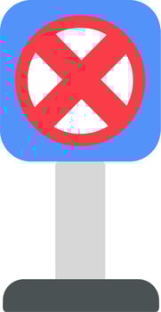 No Stopping Vector Icon