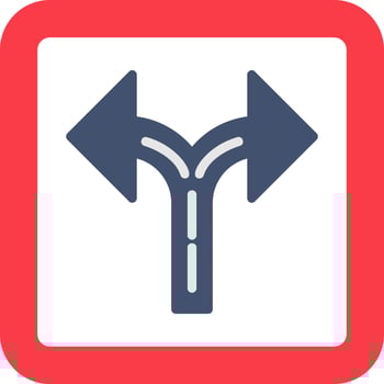 Crossroad Vector Icon