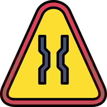 Narrow Road Vector Icon