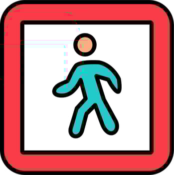 Pedestrian Crossing Vector Icon
