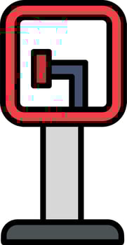 Dead End Street Vector Icon