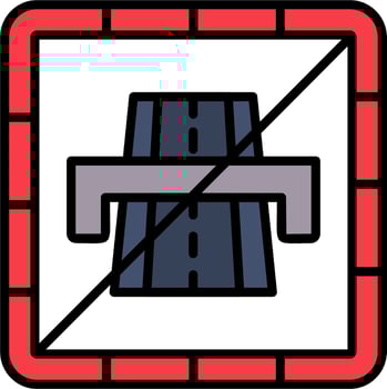 End Motorway Vector Icon