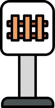 Railroad Crossing Vector Icon