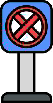 No Stopping Vector Icon