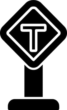 T Junction Vector Icon