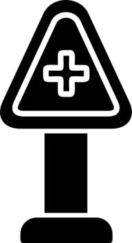 Cross Road Vector Icon