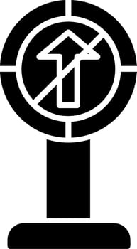 No Straight Vector Icon