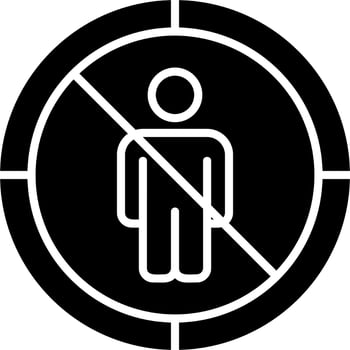 No Entry Vector Icon