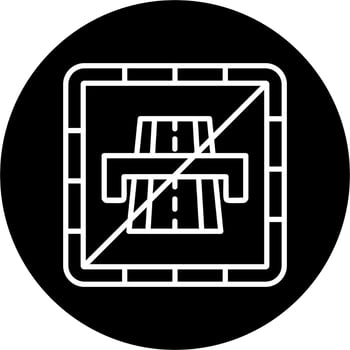 End Motorway Vector Icon