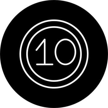 10 Speed Limit Vector Icon